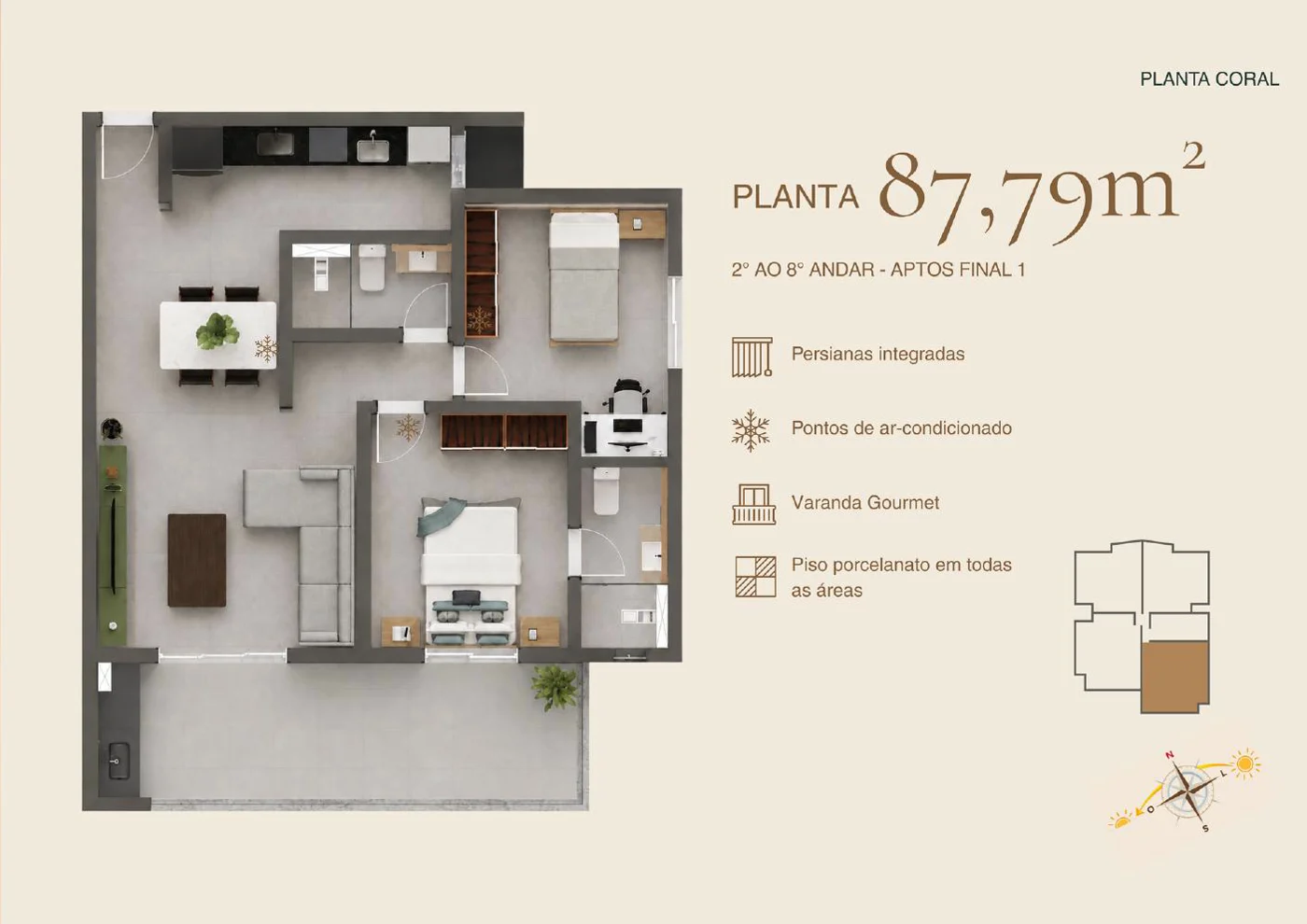 Planta Coral, apartamento final 1
